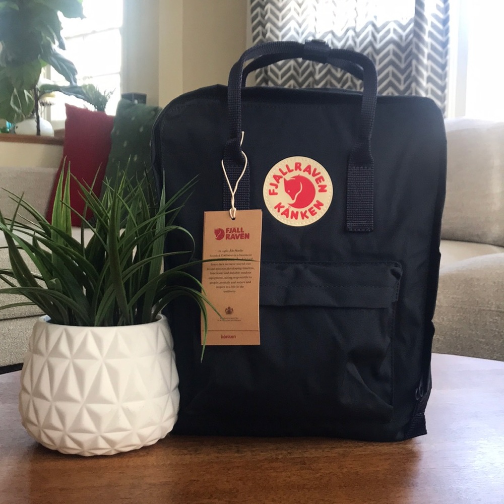 Navy blue Fjallraven Kanken backpack